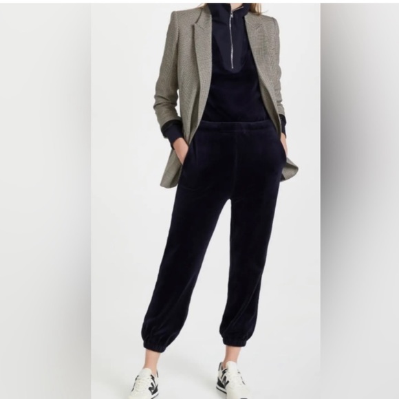 Nili Lotan Bentley Velour Quarter Zip Sweatshirt - Picture 3 of 8